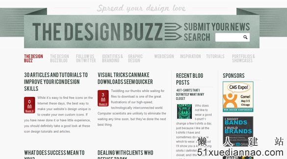 UCD博客-40个WordPress网站设计-The Design Buzz