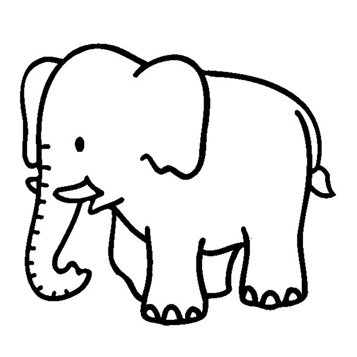 可爱的大象简笔画