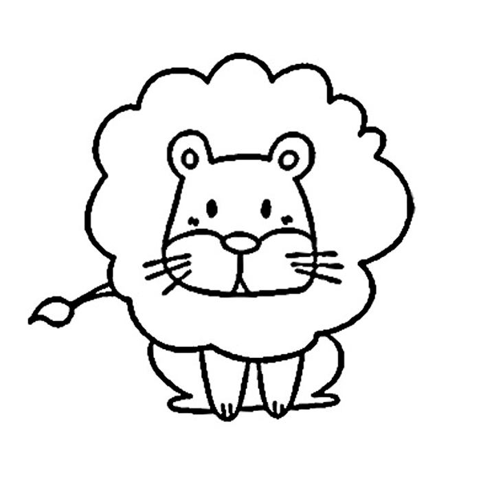 狮子简笔画素材
