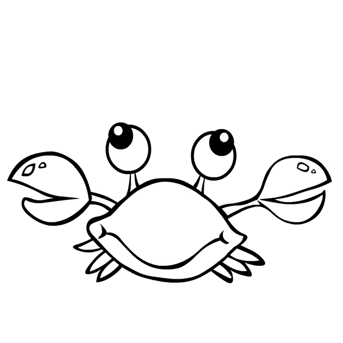 可爱的大螃蟹简笔画