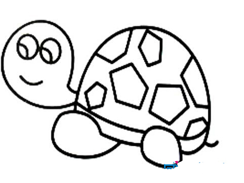可爱的大乌龟简笔画