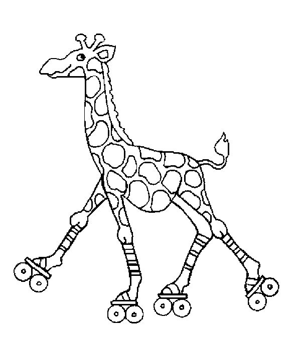 奔跑的长颈鹿简笔画