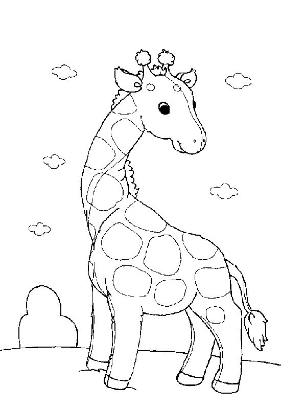小长颈鹿简笔画
