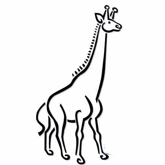 简洁的长颈鹿简笔画