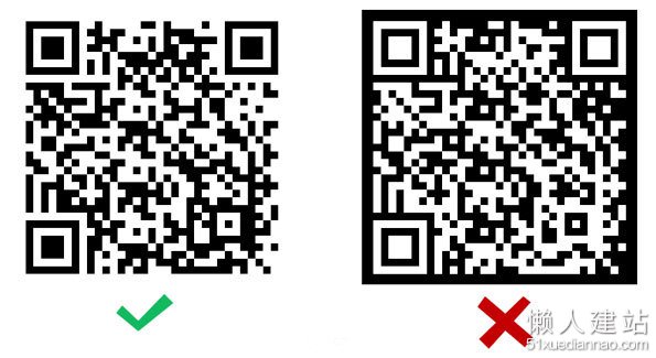 •白色栅格代表编码0，黑色栅格代表编码1