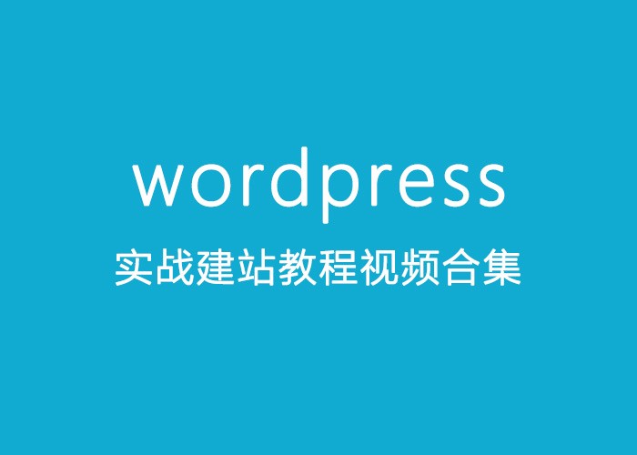 wordpress建站教程视频合集(49套)百度网盘下载