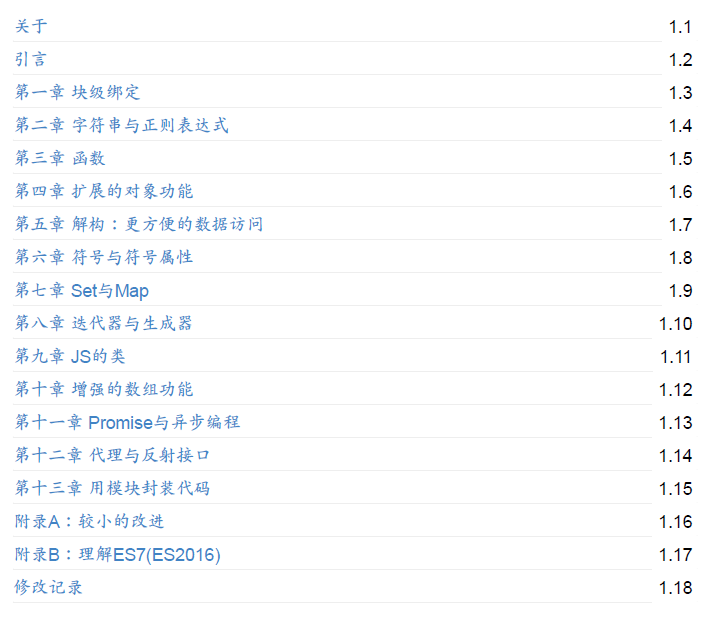 《深入理解ES6》中文版PDF目录