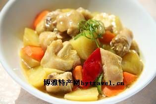 椰香咖喱鸡,海南三亚特产椰香咖喱鸡图文介绍