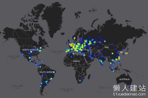 2017年05月14日比特币勒索病（WannaCry）毒蔓延范围图